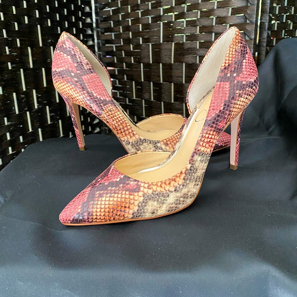 Jessica Simpson De Orsay Snake skin pumps